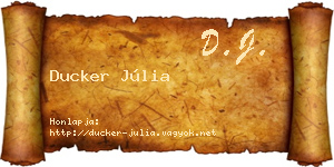 Ducker Júlia névjegykártya