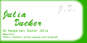 julia ducker business card